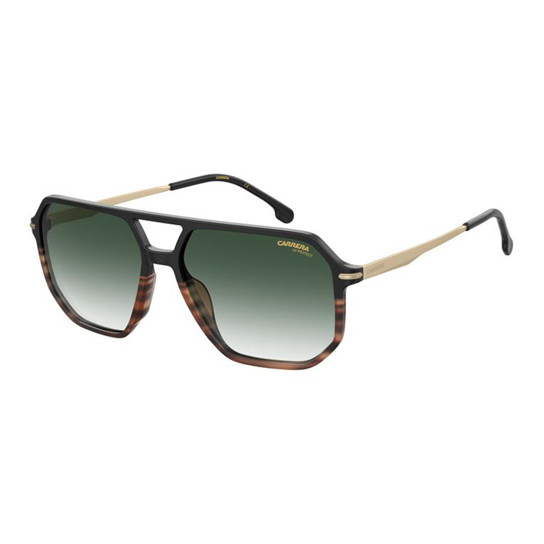 Carrera Men's Sunglasses Square Double Bridge Frame Green Shaded Lens - Carrera 324/S