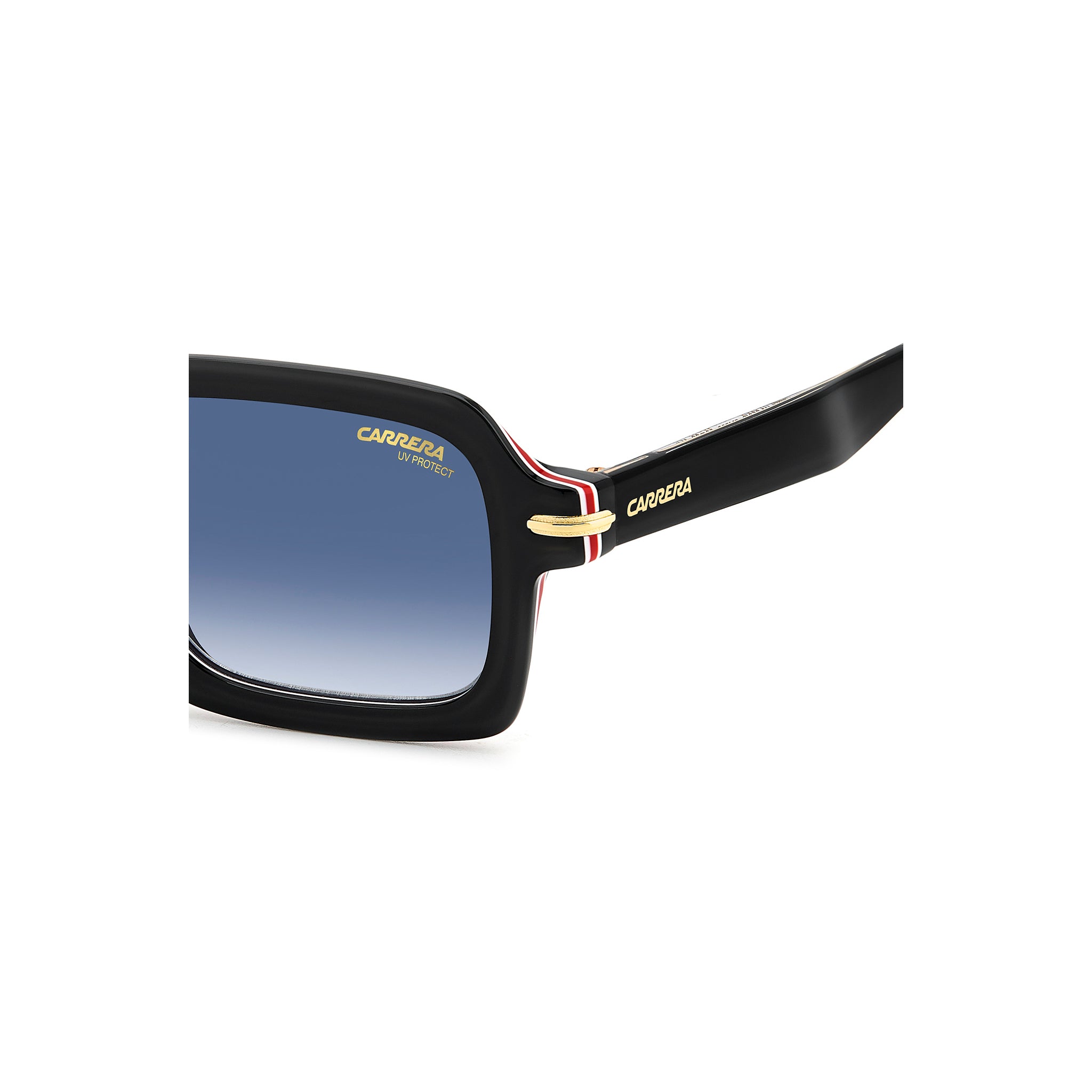 Carrera Men Sunglasses Rectangular Frame Dark Blue Shaded Lens - Carrera 358/S