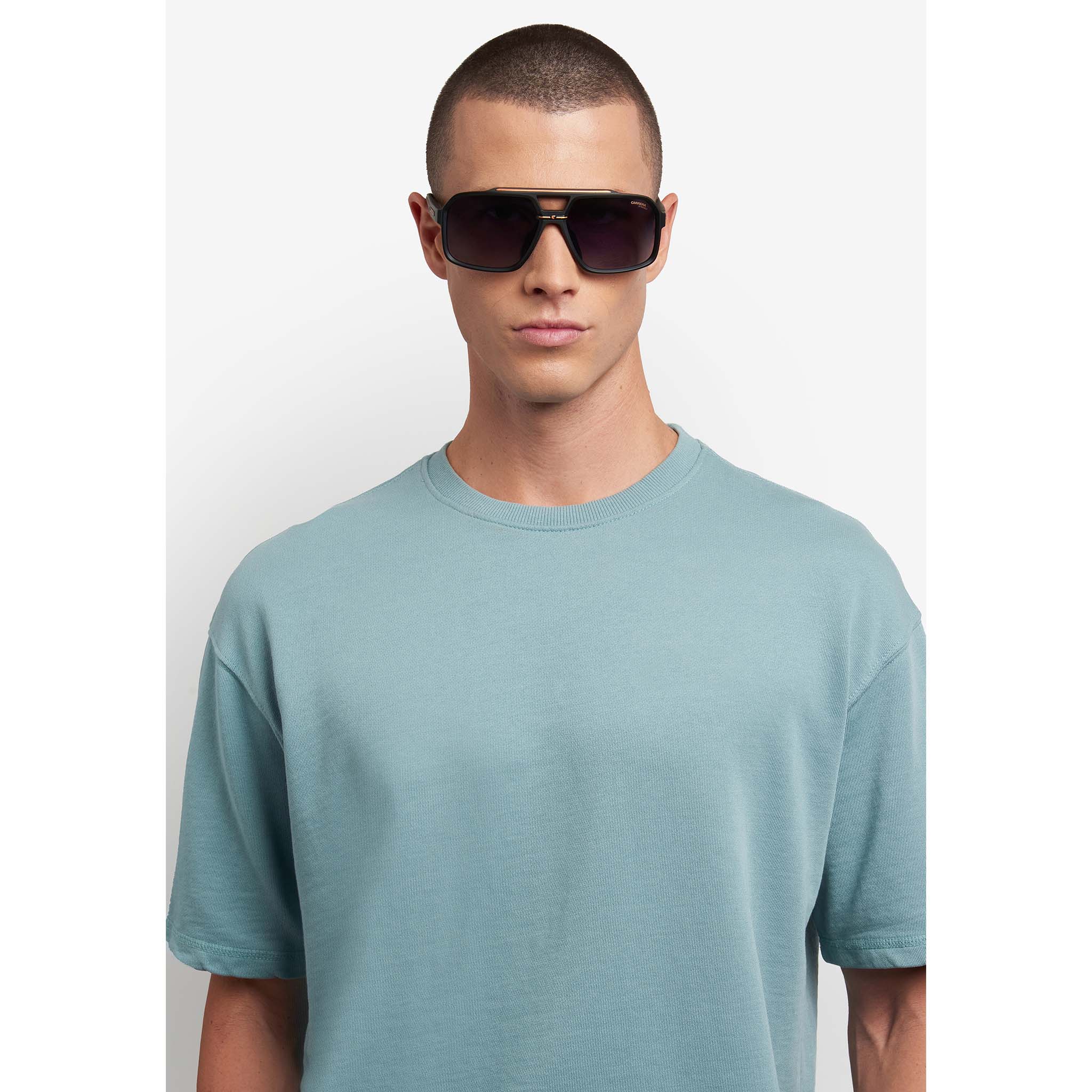 Carrera Unisex Sunglasses Rectangular Frame Dark Grey Shaded Lens - C Sport 03/S