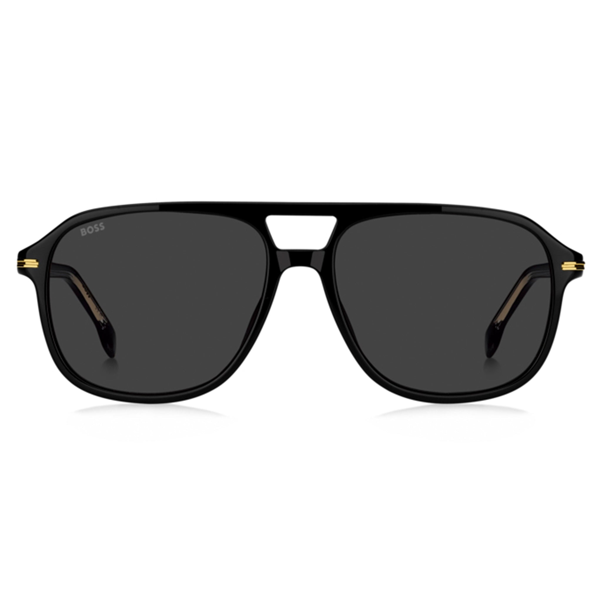 BOSS by Hugo Boss Men Sunglasses Square Double Bridge Frame Grey Lens - Boss 1751/S