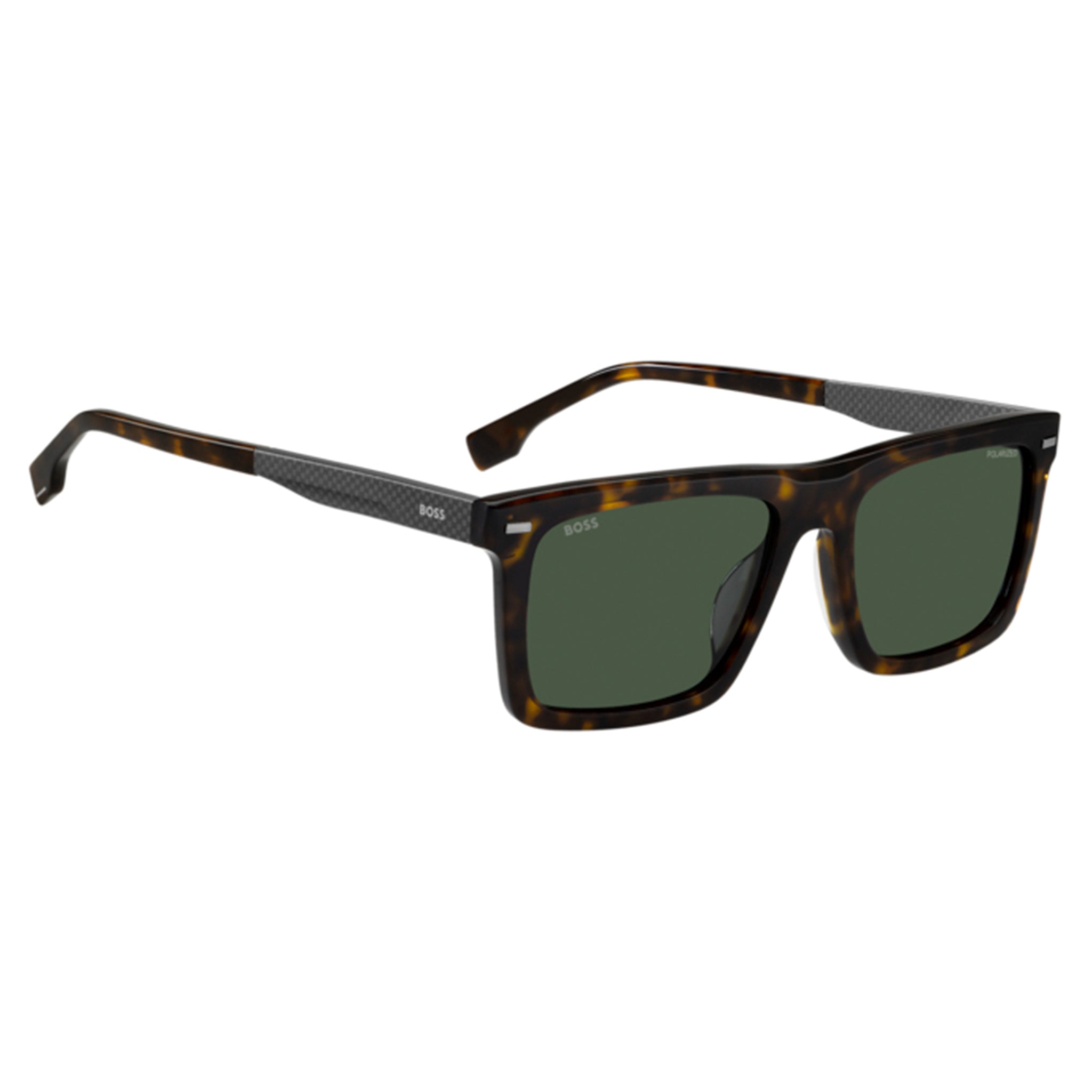 BOSS by Hugo Boss Men Sunglasses Rectangular Frame Green Polarized Lens - Boss 1765/G/S