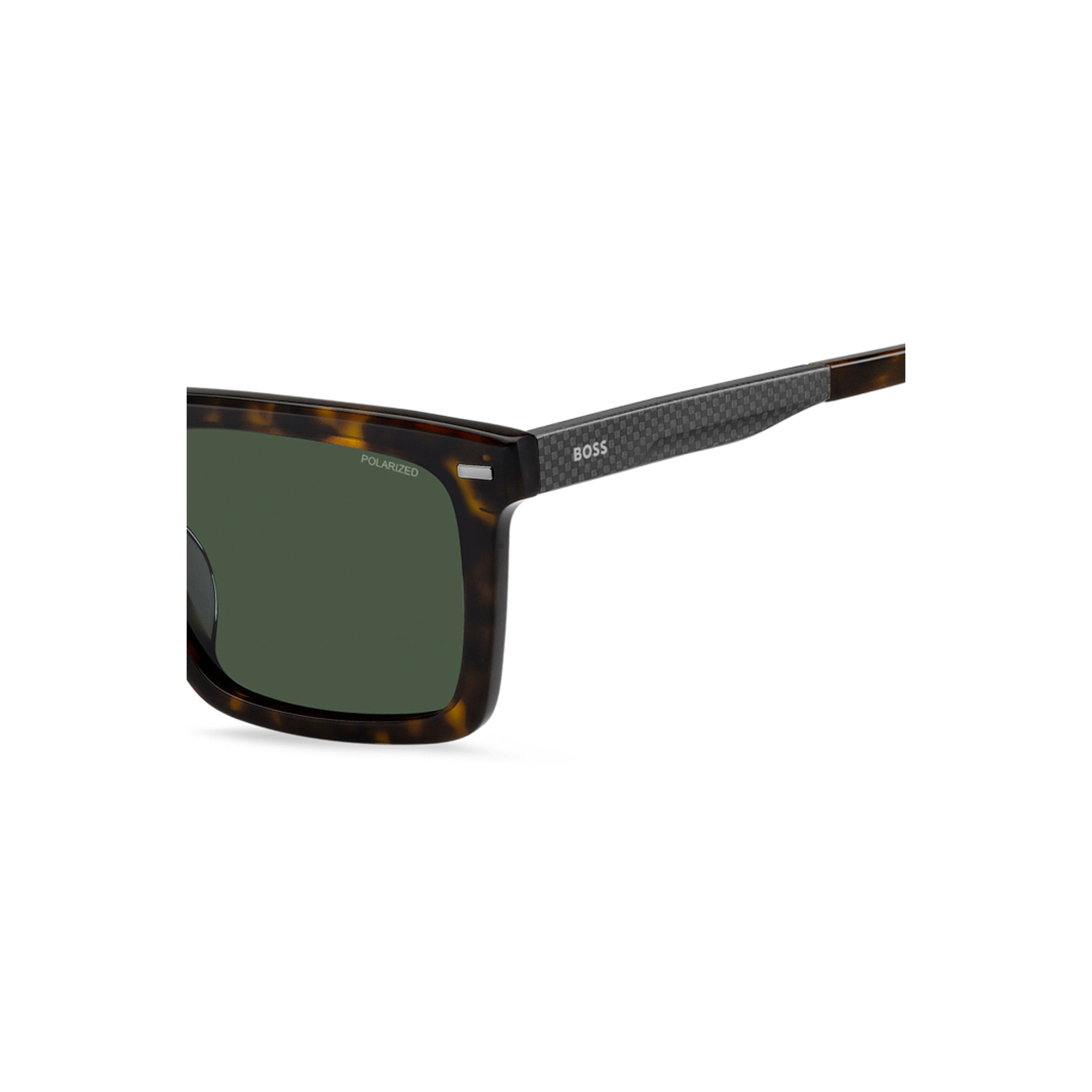 BOSS by Hugo Boss Men Sunglasses Rectangular Frame Green Polarized Lens - Boss 1765/G/S