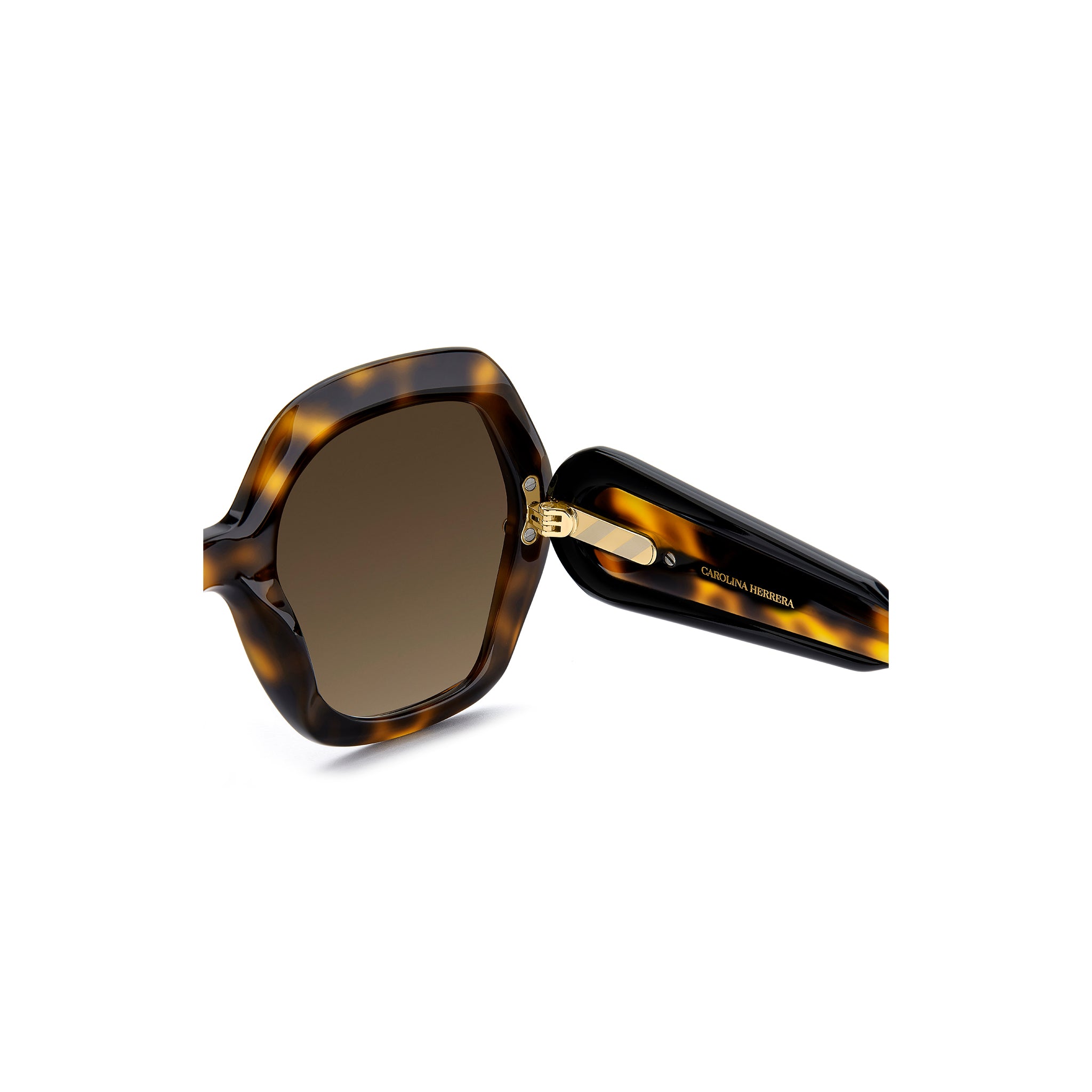 Carolina Herrera Women Sunglasses Square Frame Brown Shaded Lens - Her 0314/G/S