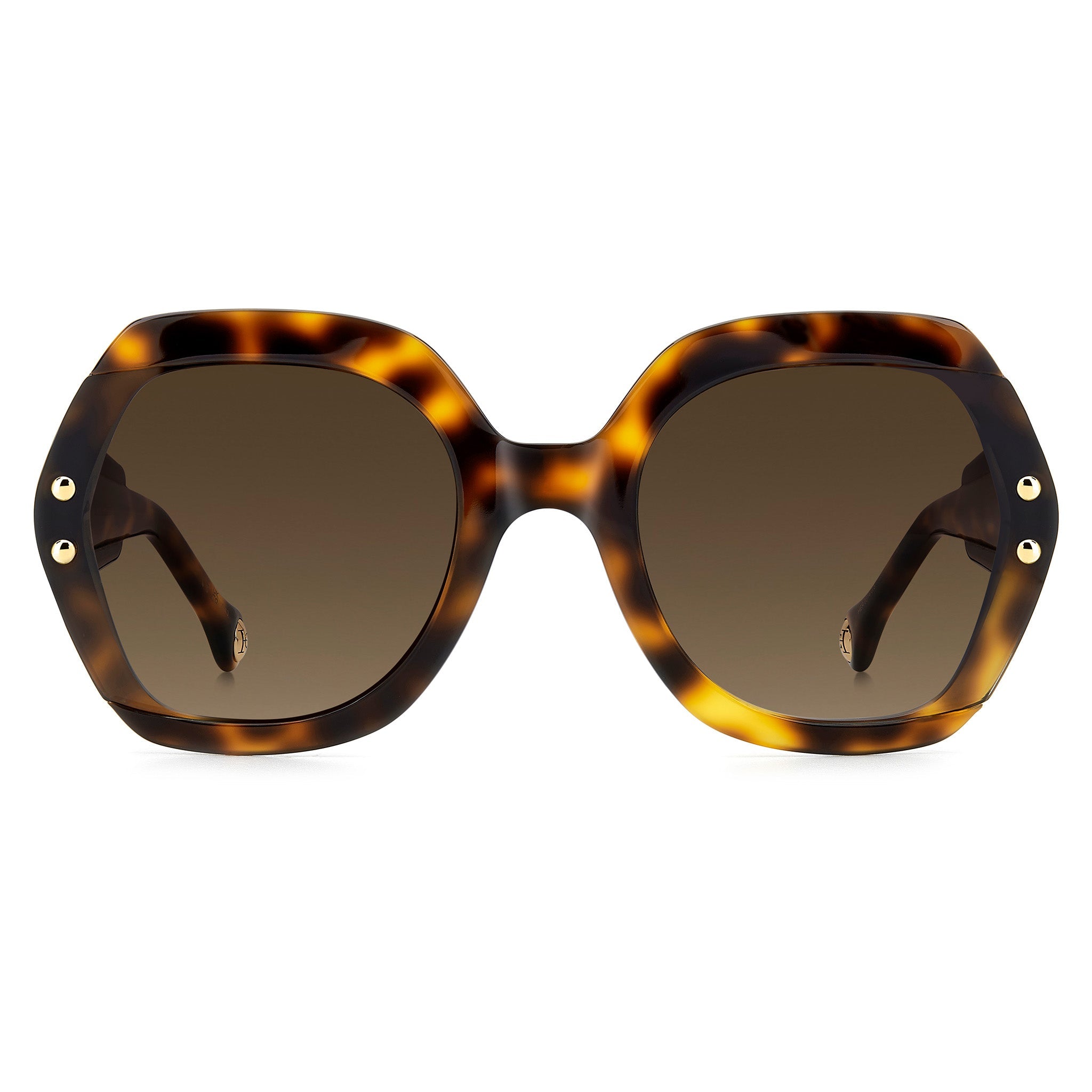 Carolina Herrera Women Sunglasses Square Frame Brown Shaded Lens - Her 0314/G/S