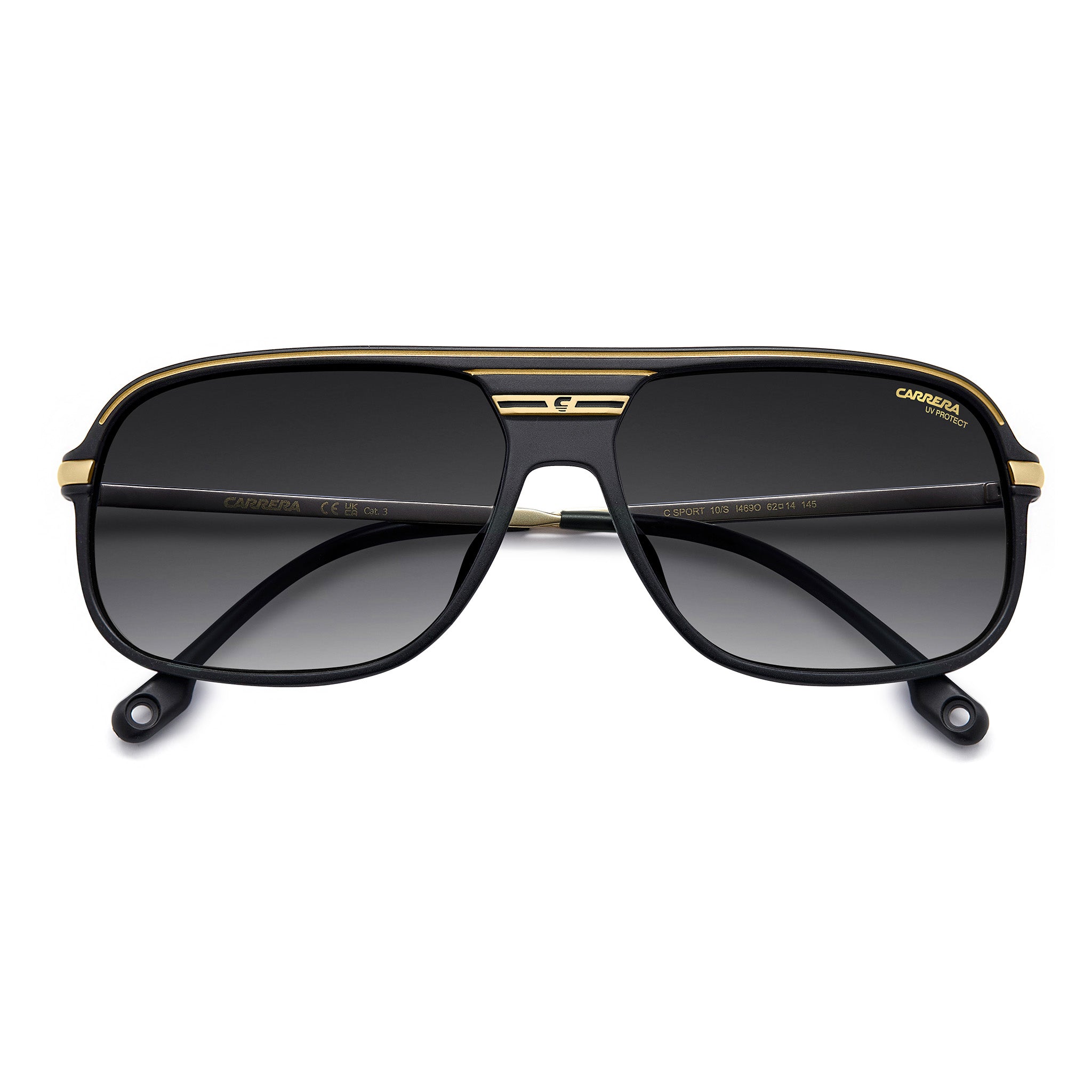 Carrera Men Sunglasses Rectangular Frame Dark Grey Shaded Lens - C Sport 10/S