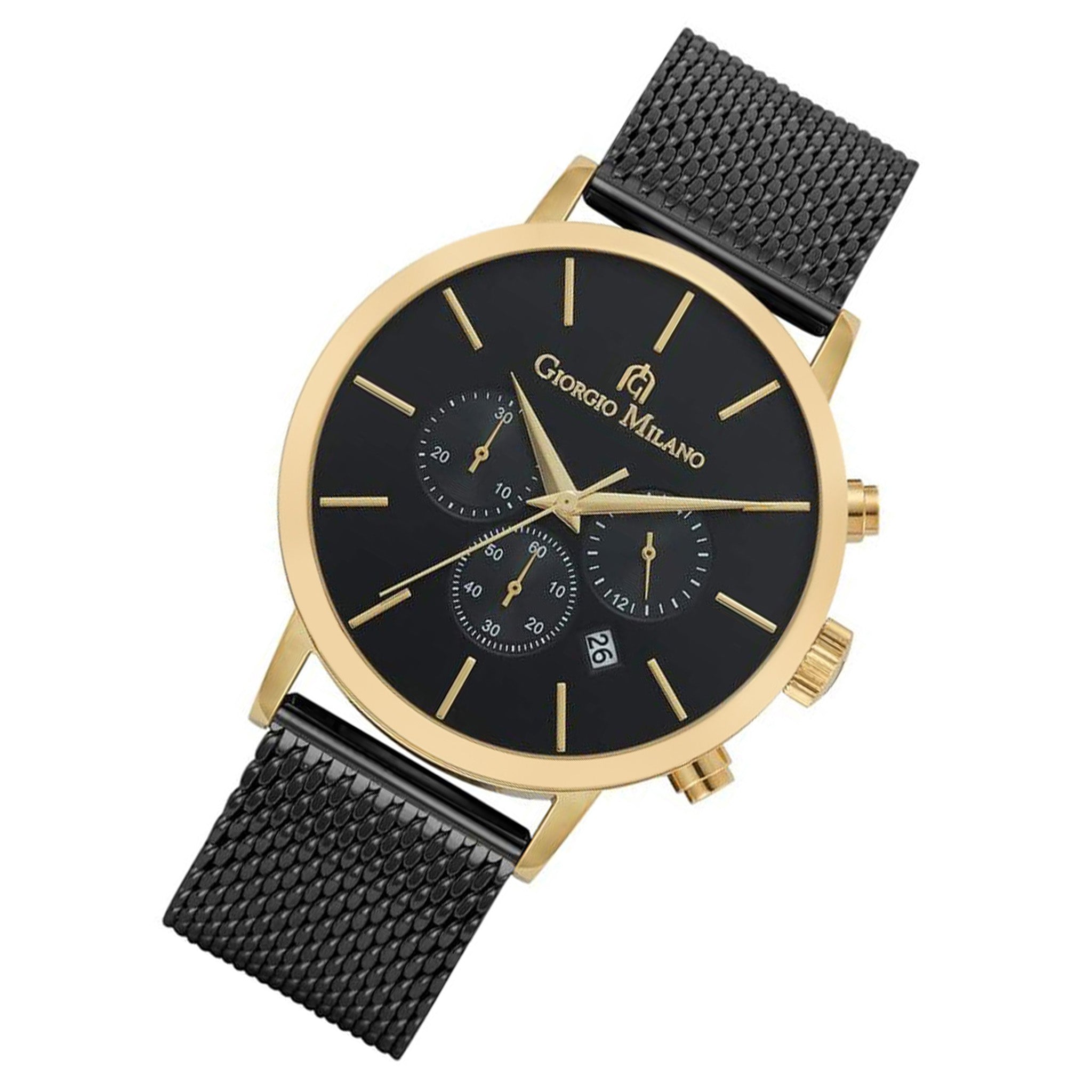 Giorgio Milano Black Mesh Chronograph Men's Watch - 216SGBK3