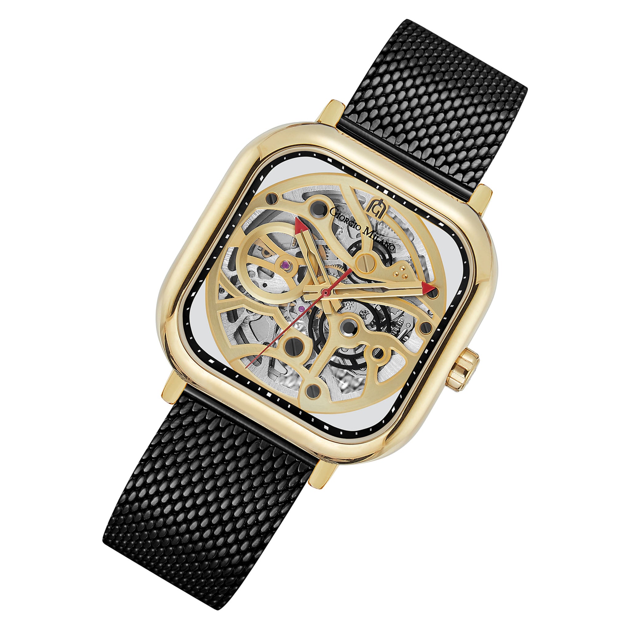 Giorgio Milano Black Mesh Automatic Men's Watch - 229SGBK5