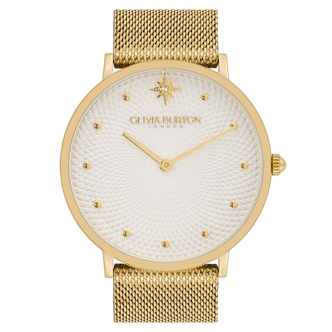 Olivia Burton Gold Steel White Dial Women's Watch - 24000024