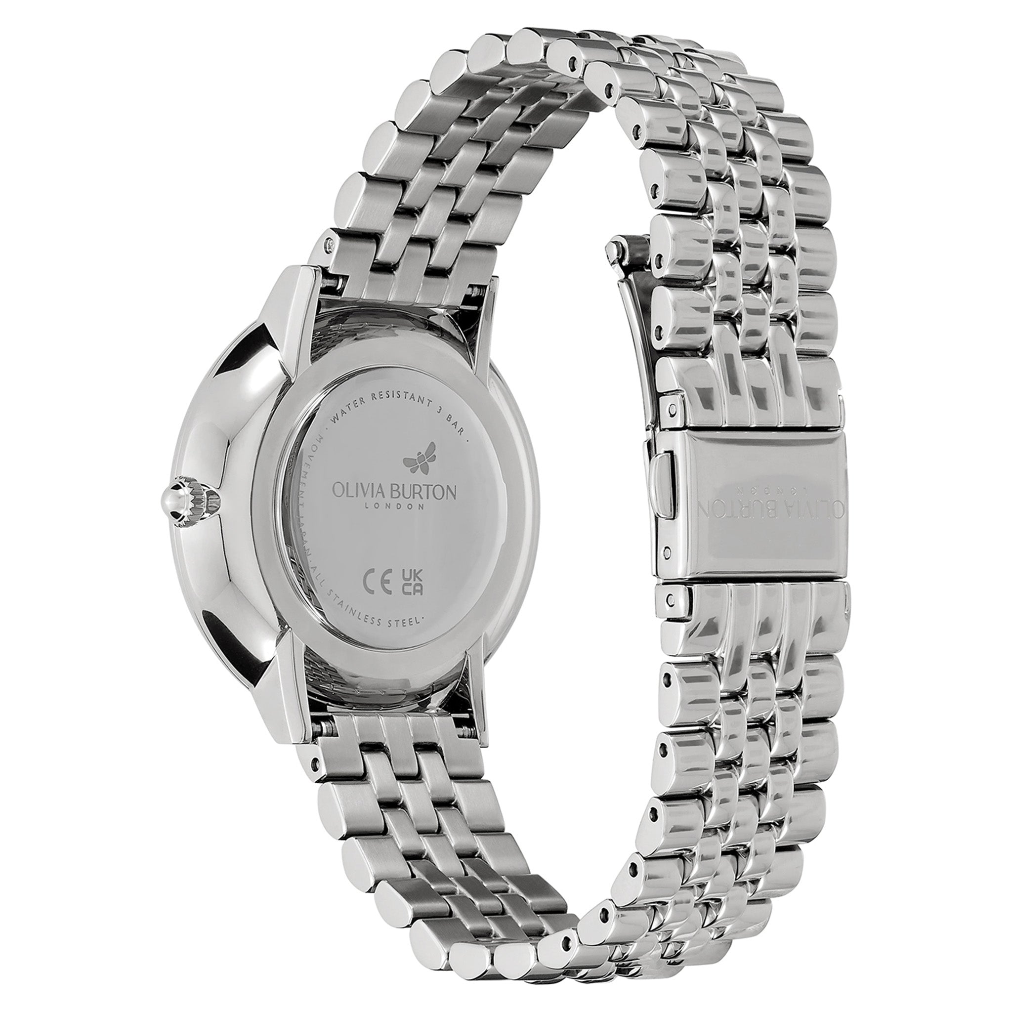 Olivia Burton Stainless Steel Blue Dial Women's Watch - 24000080