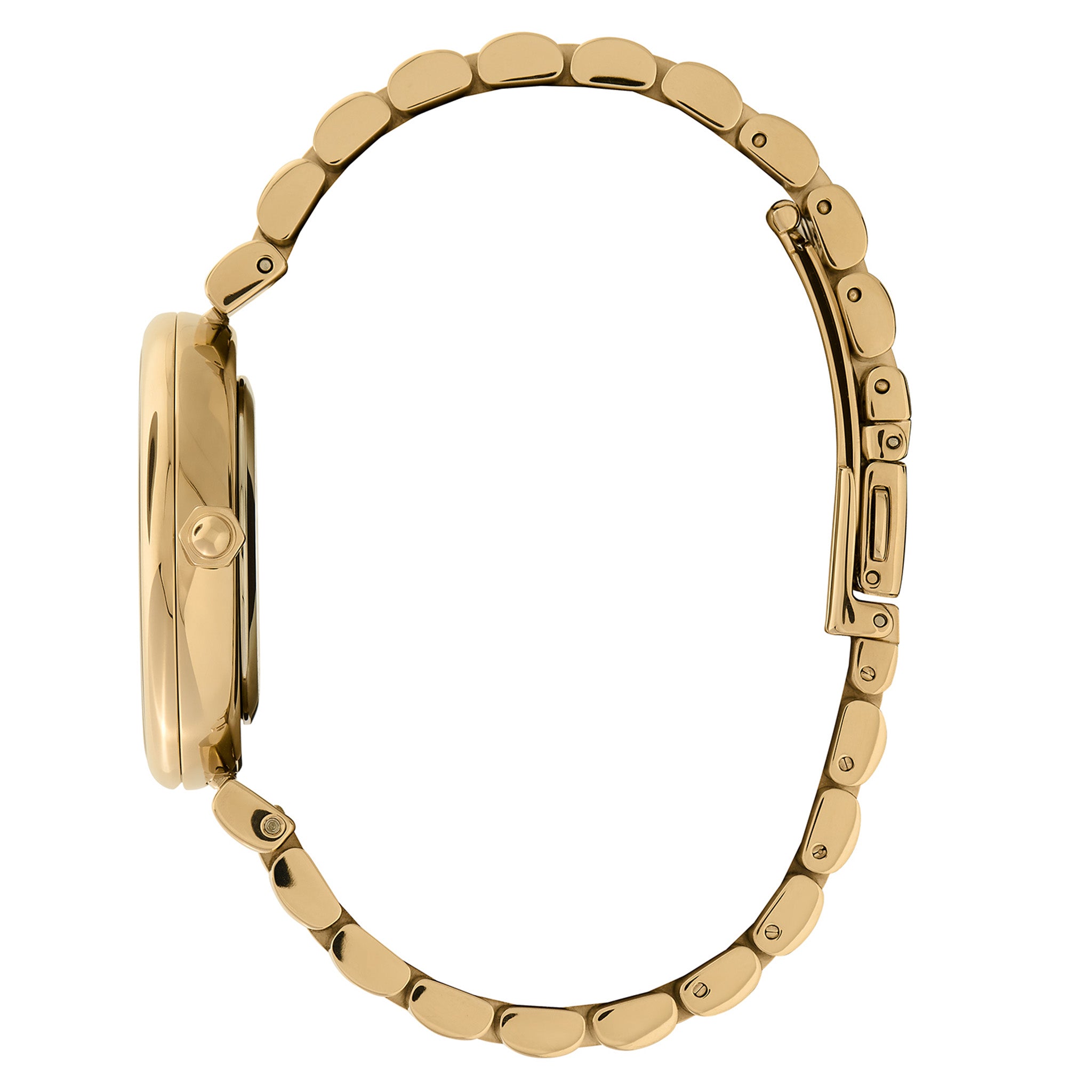 Olivia Burton Gold Steel Black Dial Women's Watch - 24000089