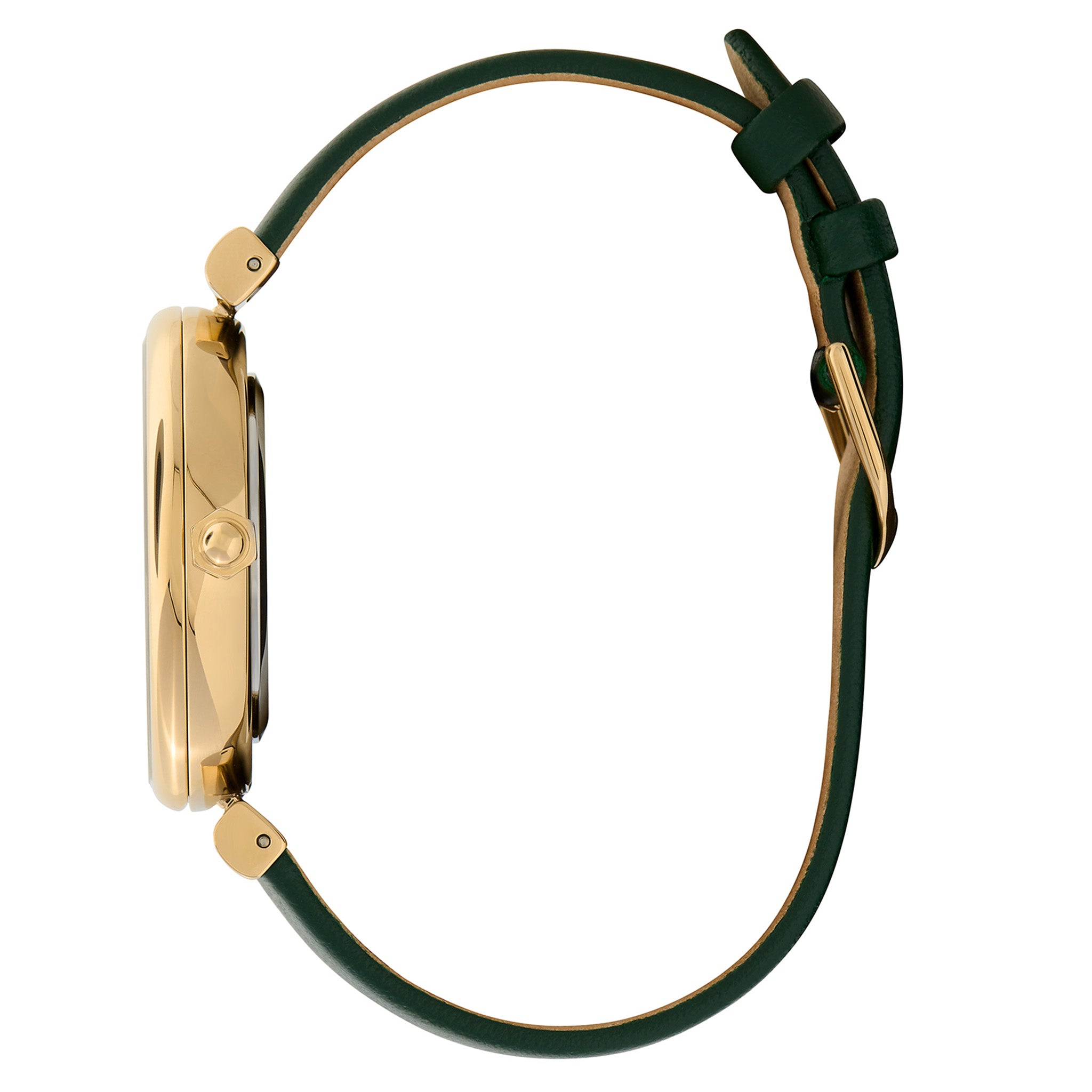 Olivia Burton Green Leather Light Gold Dial Women's Watch - 24000092