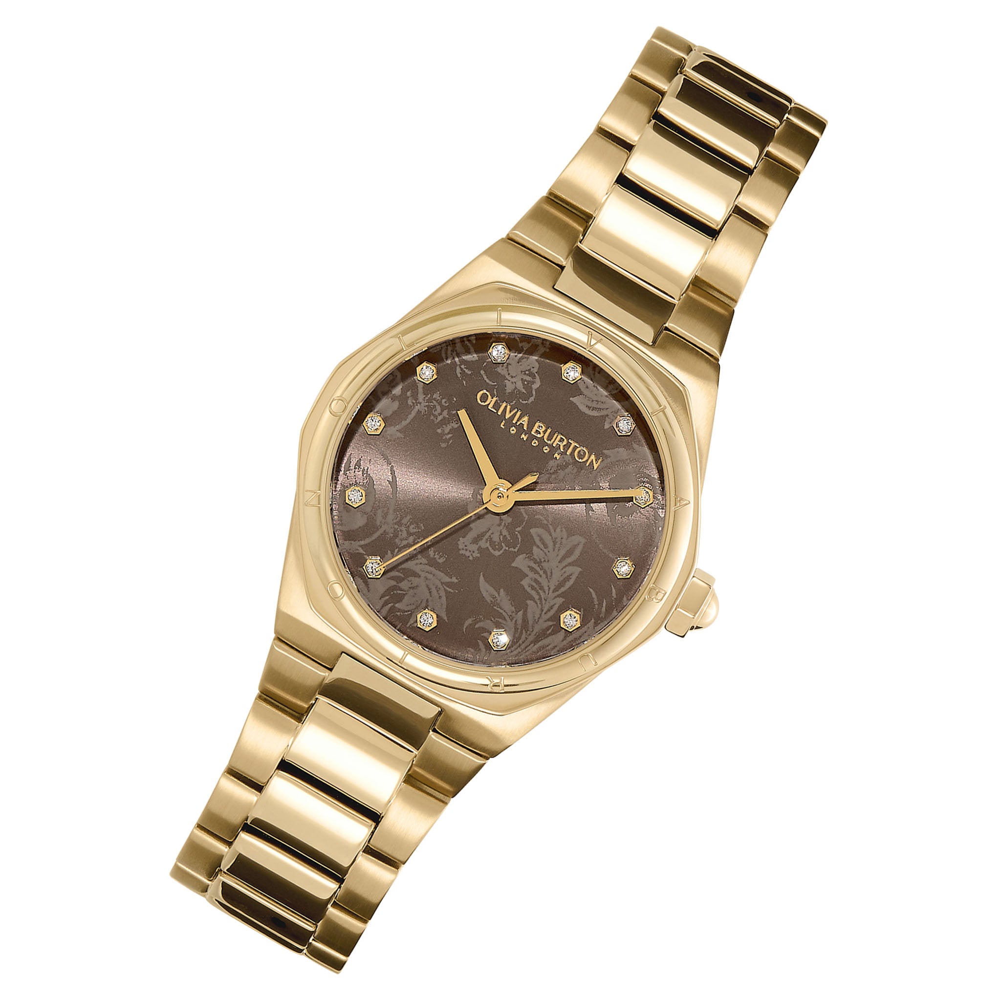 Olivia Burton Gold Steel Mushroom Dial Women's Watch - 24000107