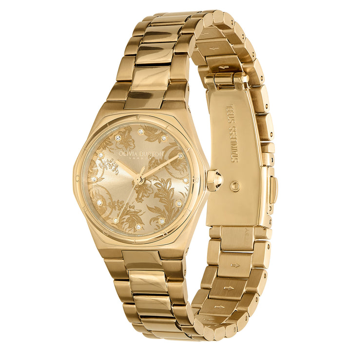 Olivia Burton Gold Steel Light Gold Dial Women's Watch - 24000109
