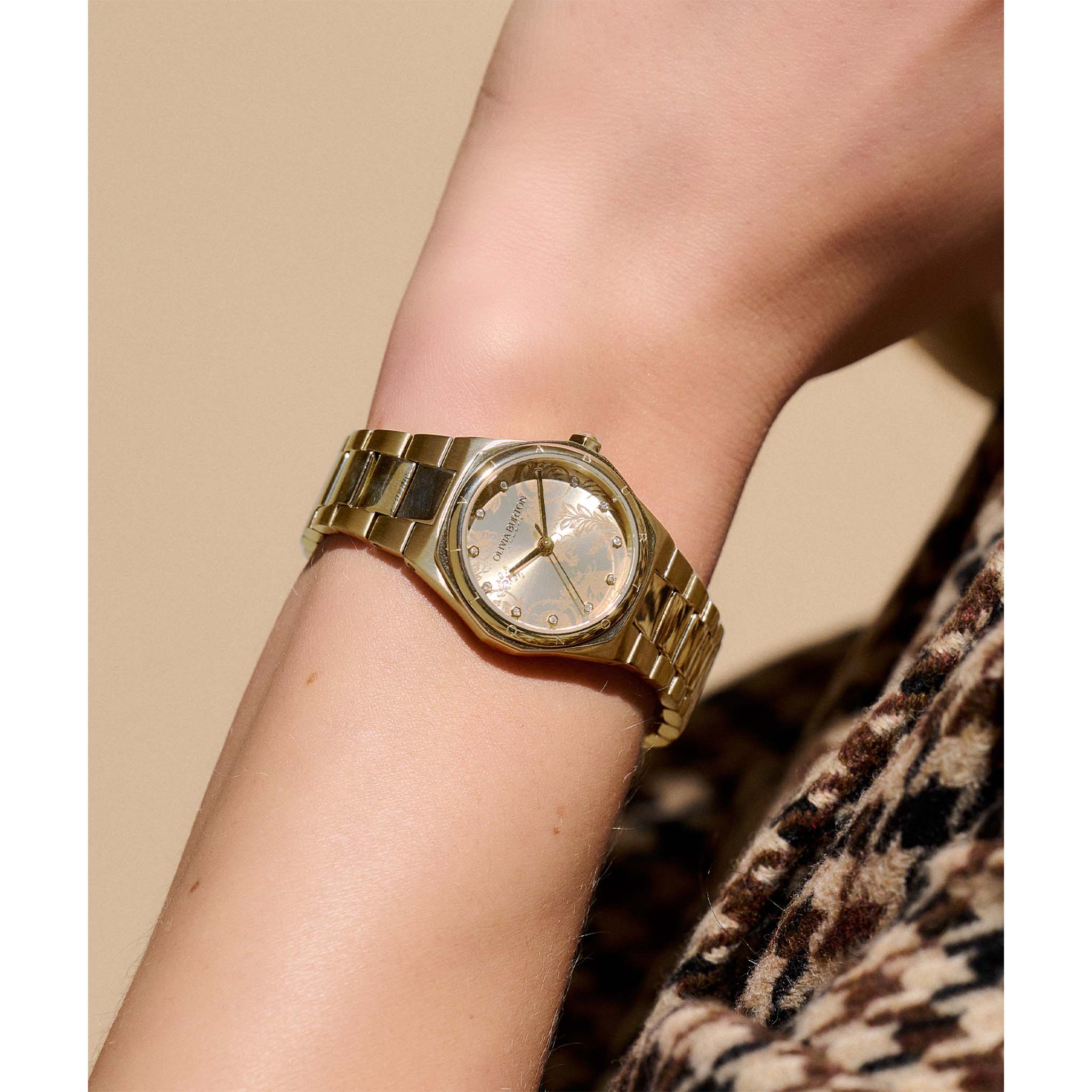 Olivia Burton Gold Steel Light Gold Dial Women's Watch - 24000109