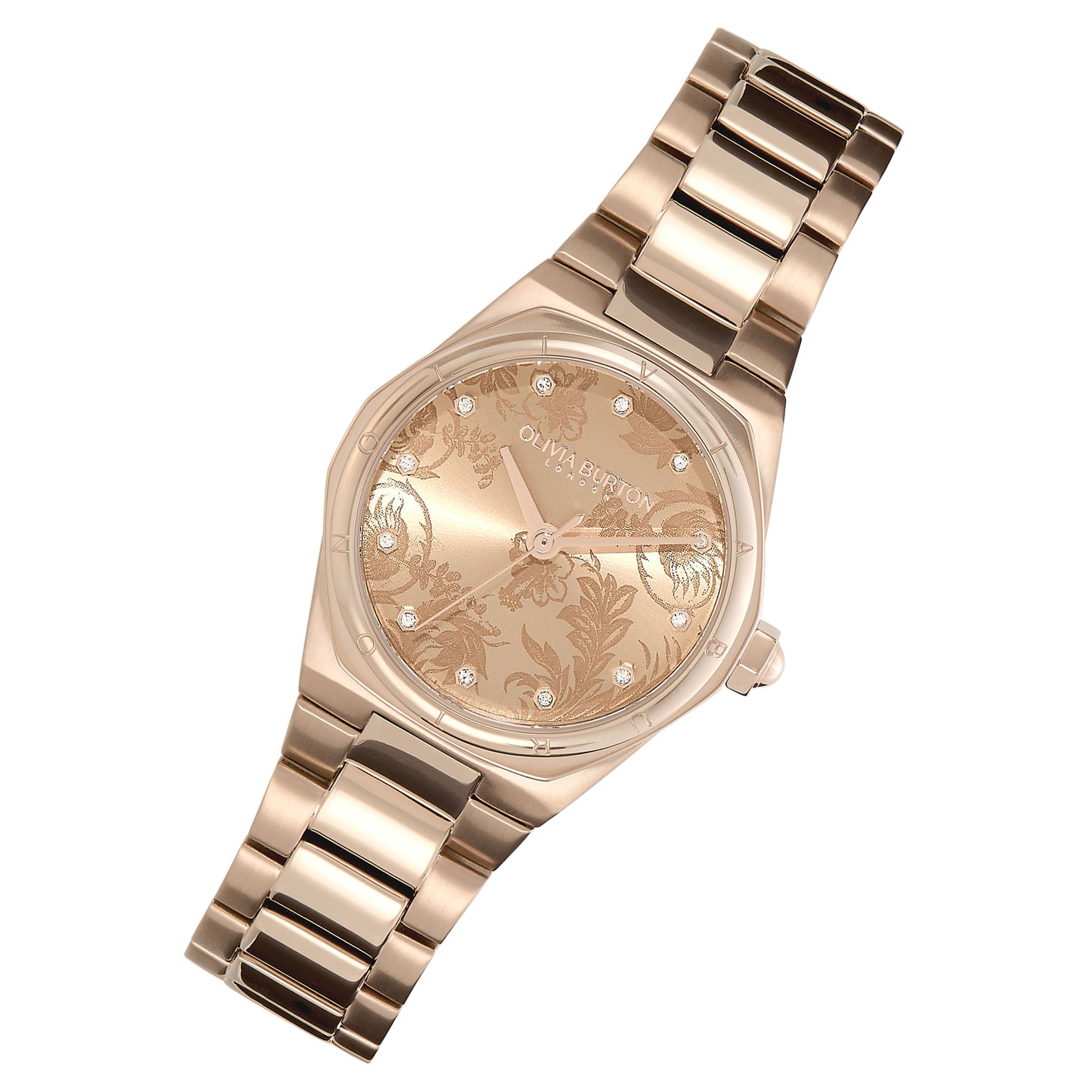 Olivia Burton Carnation Gold Steel Dial Women's Watch - 24000110