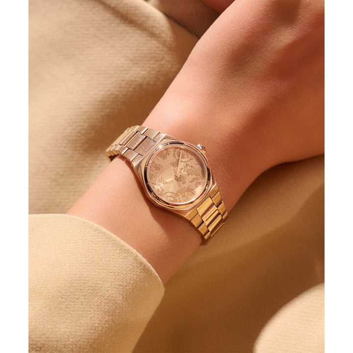 Olivia Burton Carnation Gold Steel Dial Women's Watch - 24000110