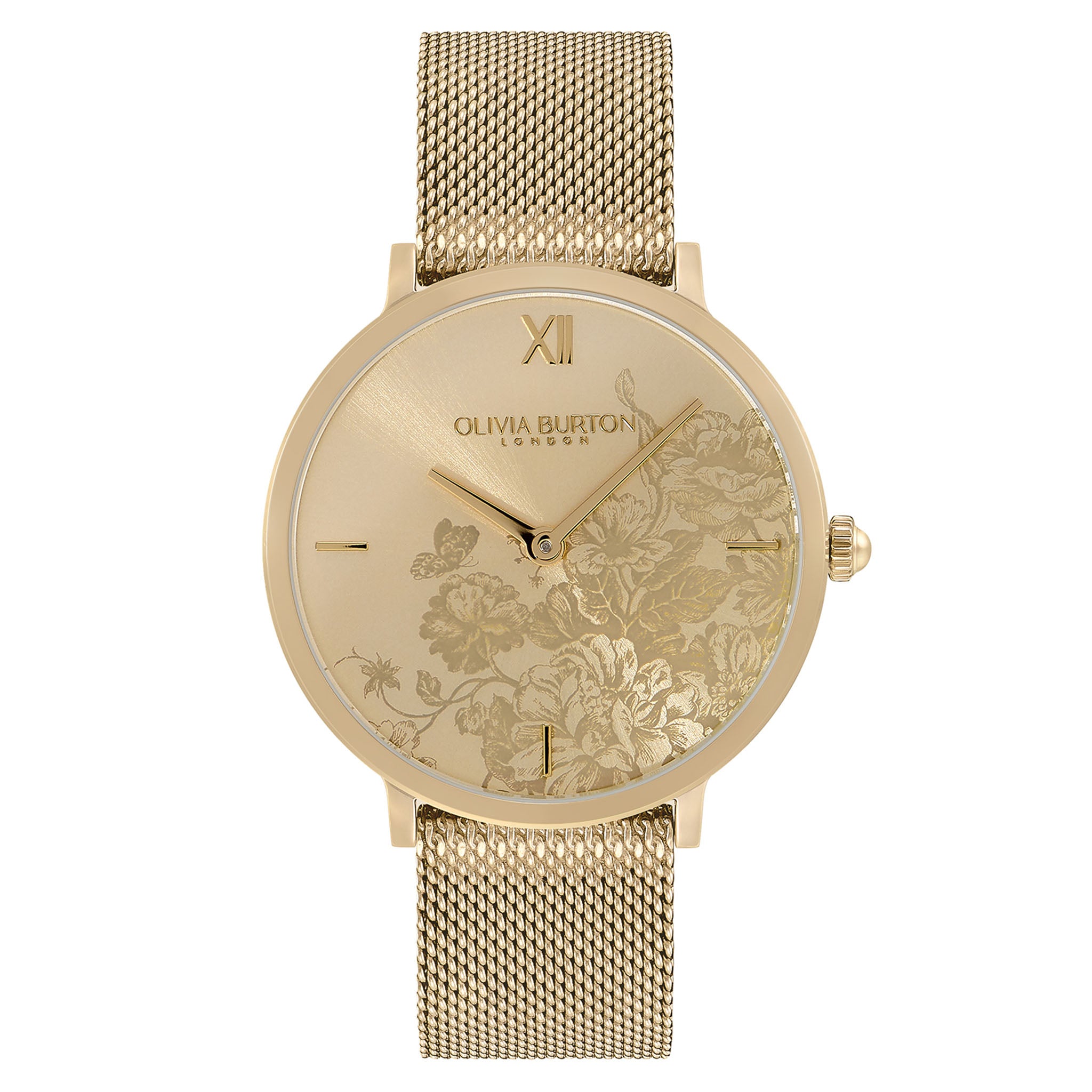 Olivia Burton Gold Steel Mesh Women's Watch 24000114