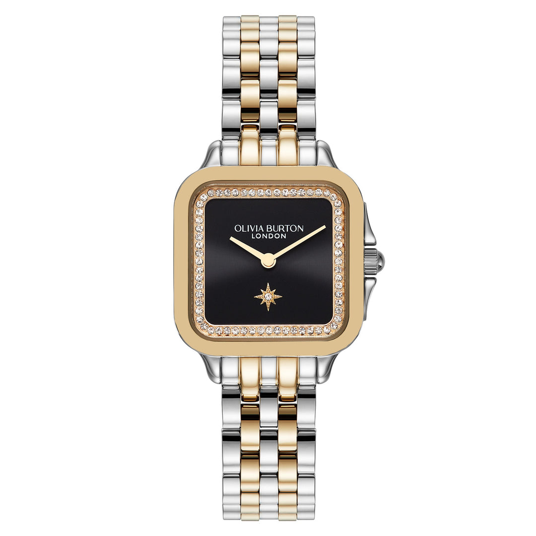 Olivia Burton Two-Tone Steel Black Dial  Women's Watch - 24000124