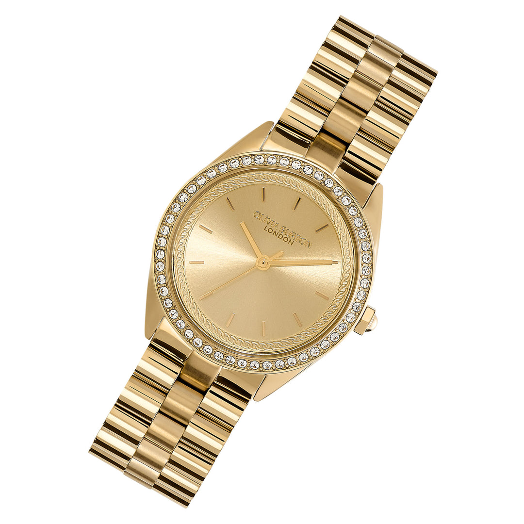 Olivia Burton Gold Steel Light Gold Dial Women's Watch - 24000135