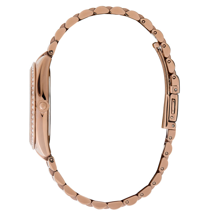 Olivia Burton Rose Gold Steel Carnation Gold Dial Women's Watch - 24000136