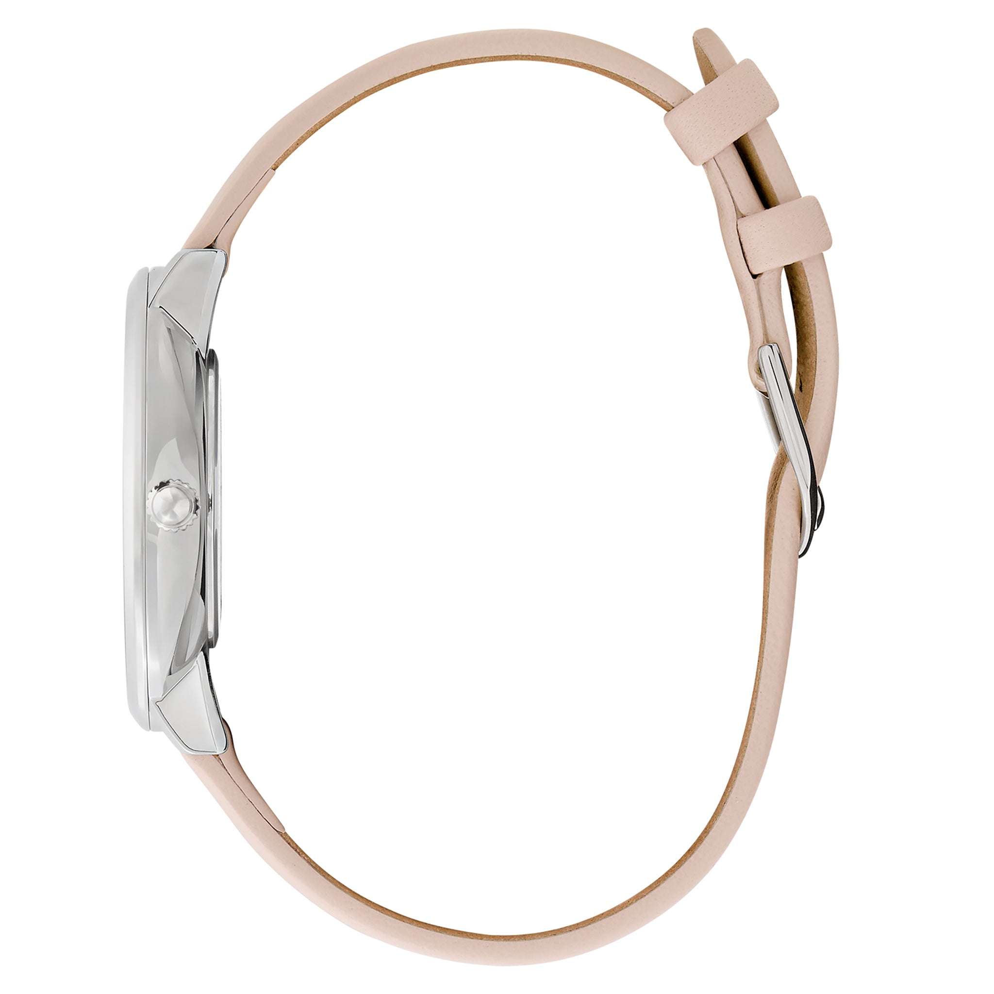 Olivia Burton Nude Leather Silver White Dial Women's Watch - 24000145