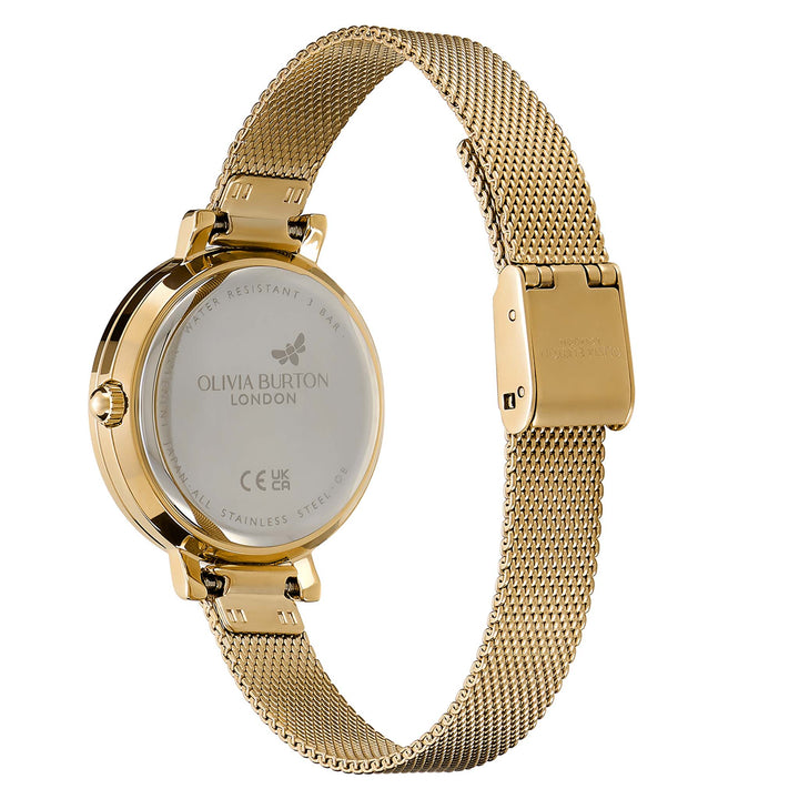 Olivia Burton Gold Steel Mesh Light Gold Dial Women's Watch - 24000161