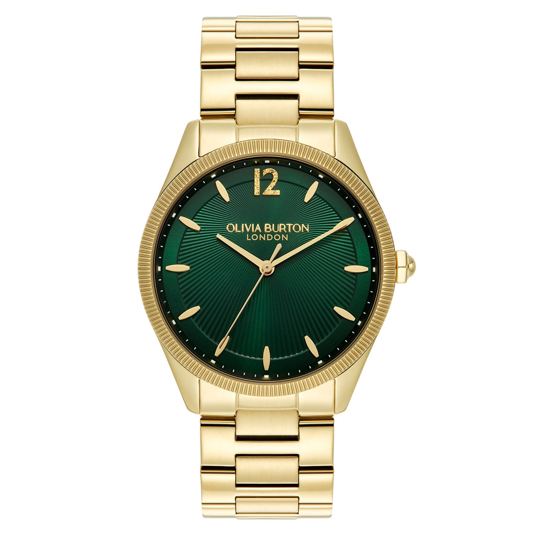 Olivia Burton Gold Steel Forest Green Dial Women's Watch - 24000178