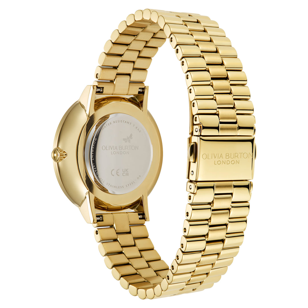 Olivia Burton Gold Steel Ivory Dial Women's Watch - 24000186