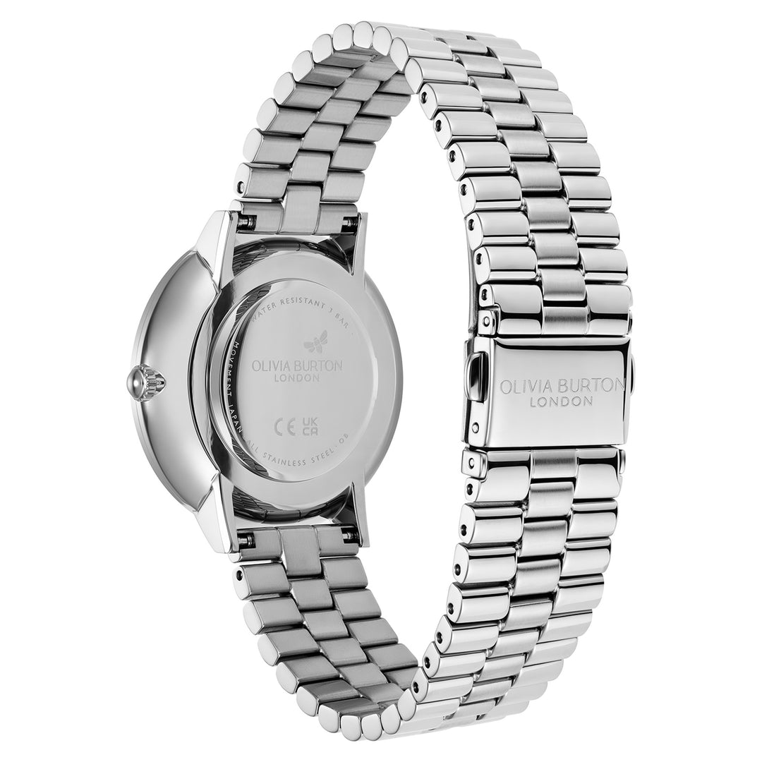 Olivia Burton Stainless Steel Light Grey Dial Women's Watch - 24000187