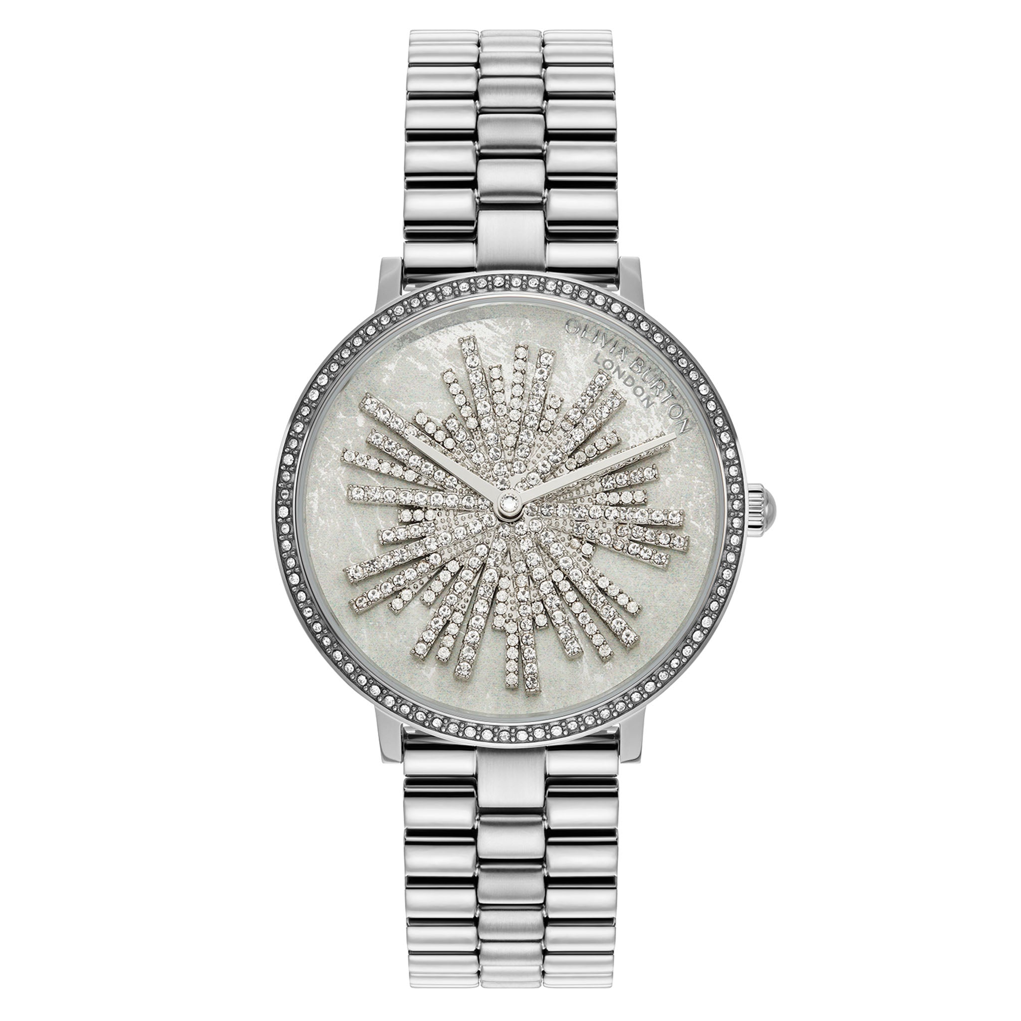 Olivia Burton Stainless Steel Light Grey Dial Women's Watch - 24000187