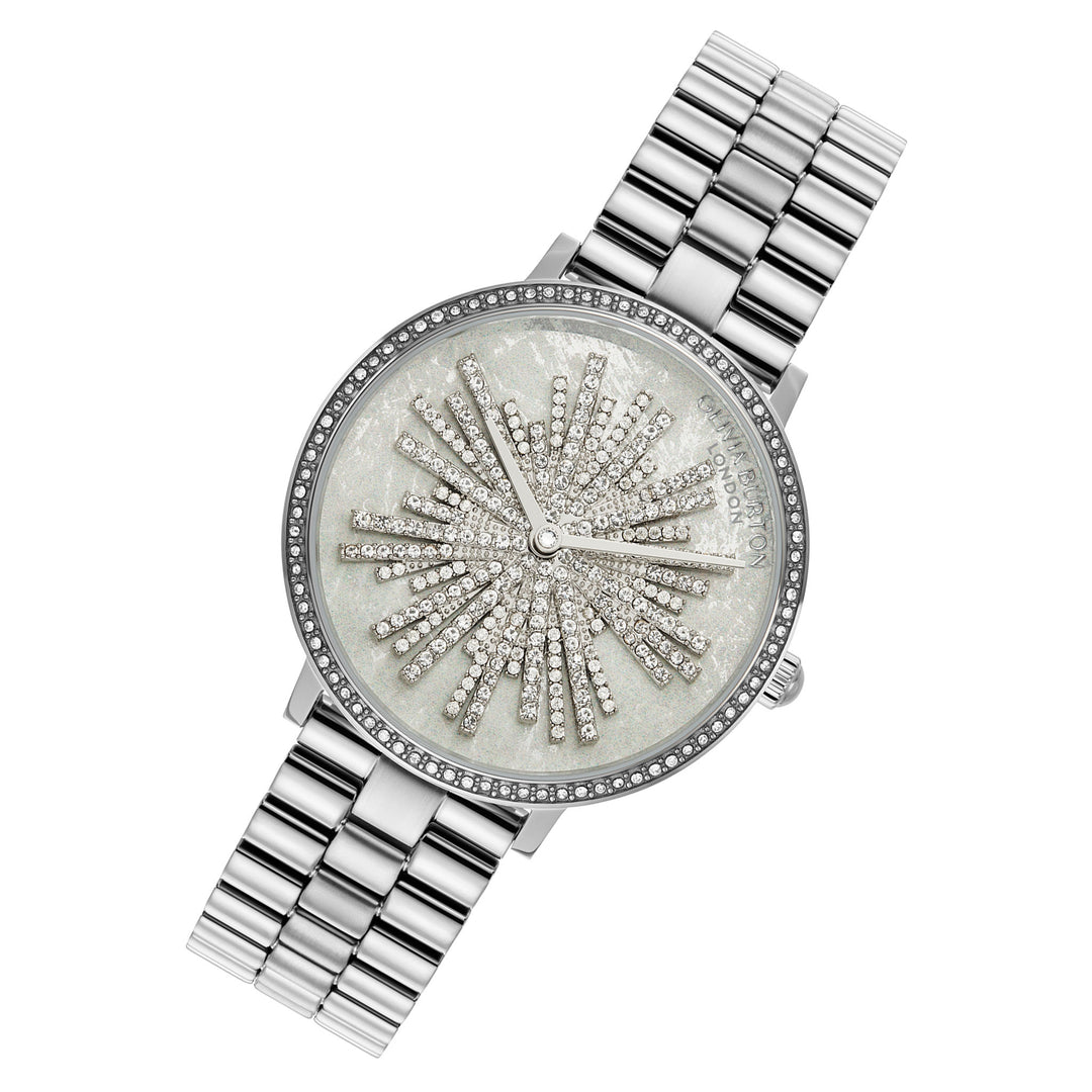 Olivia Burton Stainless Steel Light Grey Dial Women's Watch - 24000187