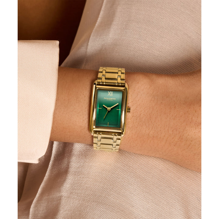 Olivia Burton Gold Steel Forest Green Dial Women's Watch - 24000195