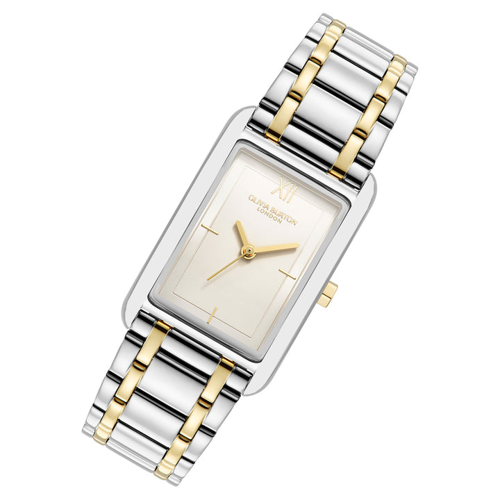 Olivia Burton Two-Tone Steel Silver White Dial Women's Watch - 24000197