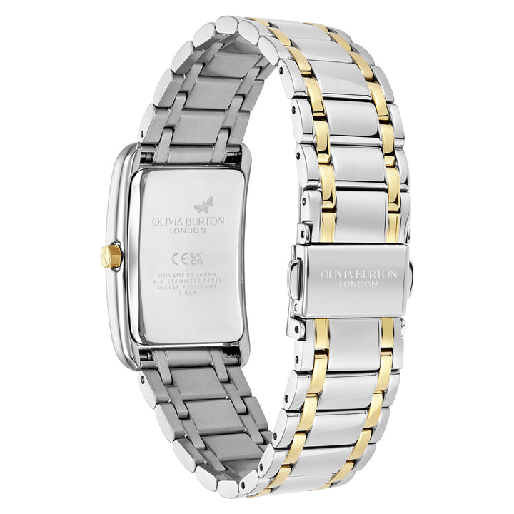 Olivia Burton Two-Tone Steel Silver White Dial Women's Watch - 24000197