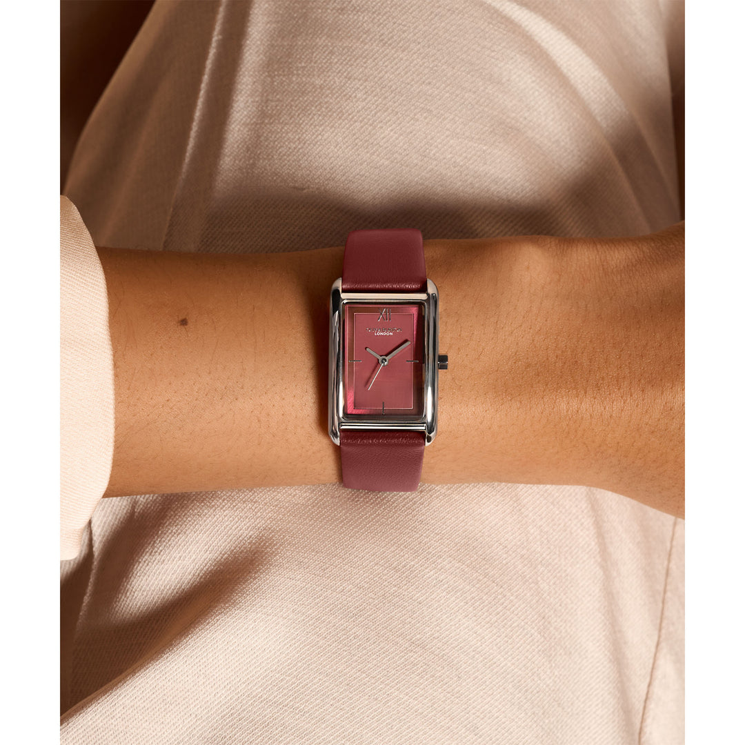 Olivia Burton Cranberry Leather Women's Watch - 24000198