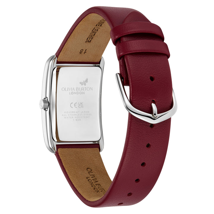 Olivia Burton Cranberry Leather Women's Watch - 24000198