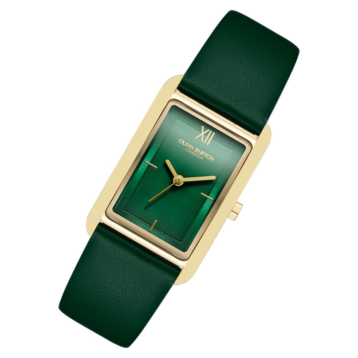 Olivia Burton Green Forest Leather Women's Watch - 24000199