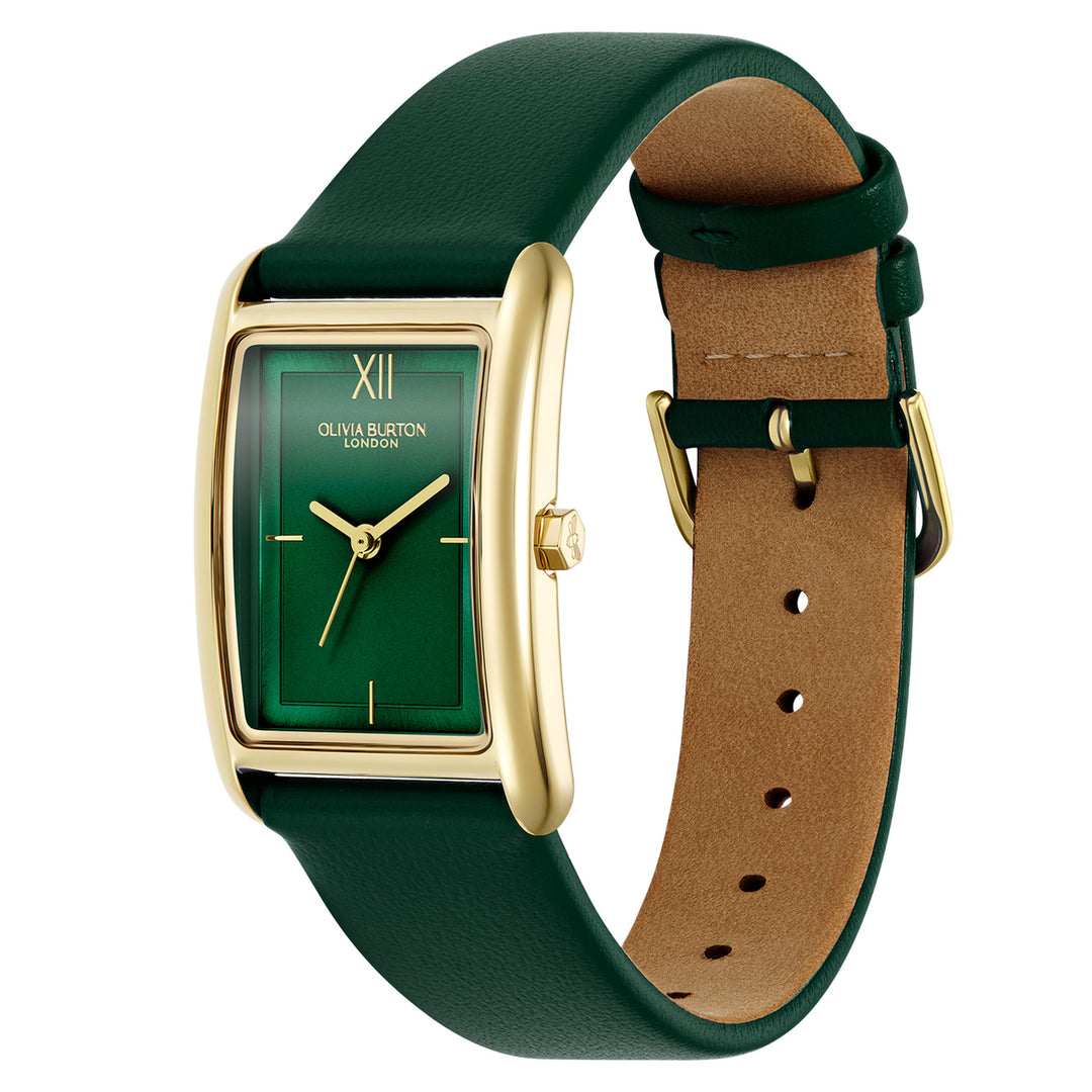 Olivia Burton Green Forest Leather Women's Watch - 24000199