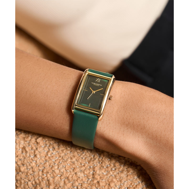 Olivia Burton Green Forest Leather Women's Watch - 24000199