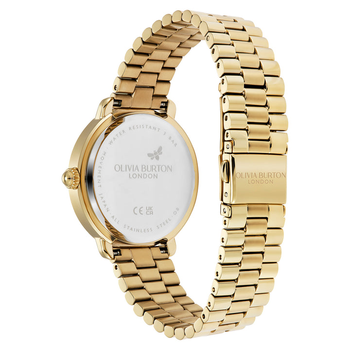 Olivia Burton Gold Steel Ivory Dial Women's Watch - 24000206