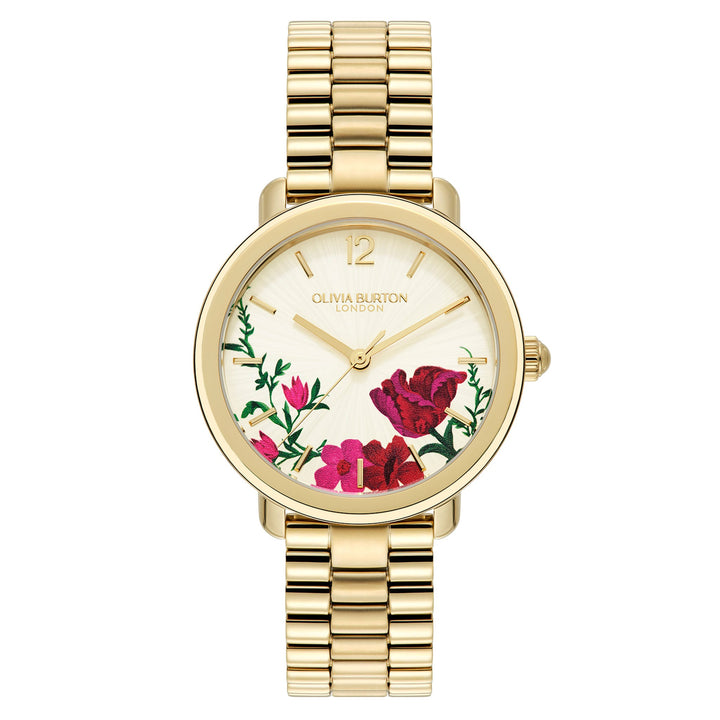 Olivia Burton Gold Steel Ivory Dial Women's Watch - 24000206