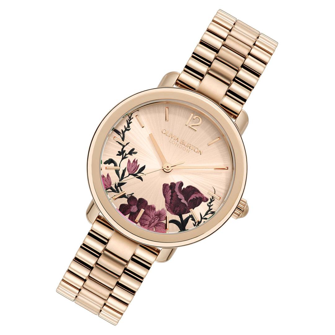 Olivia Burton Rose Gold Steel Light Blush Dial Women's Watch - 24000207