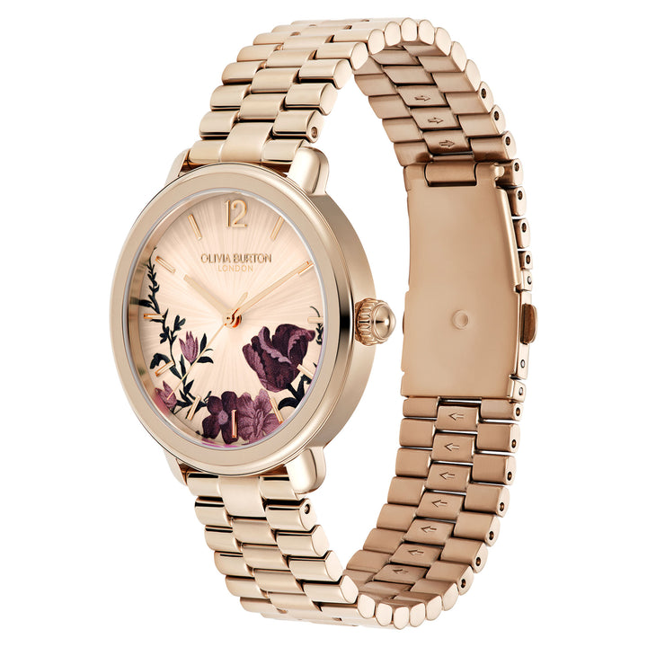 Olivia Burton Rose Gold Steel Light Blush Dial Women's Watch - 24000207