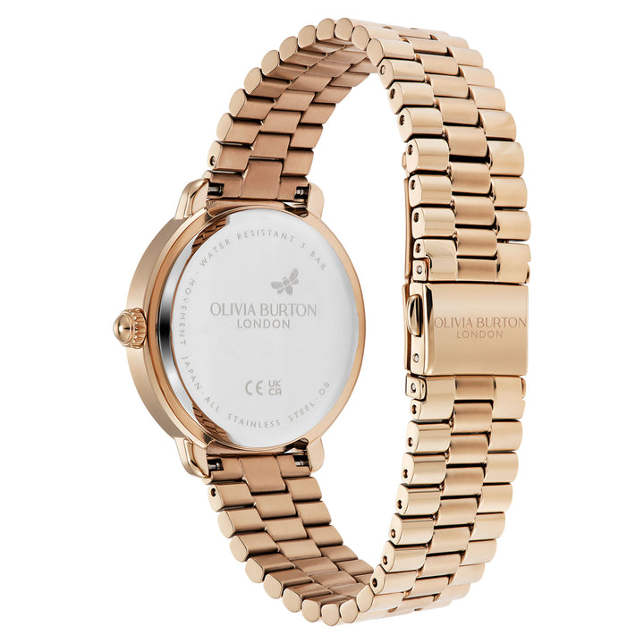 Olivia Burton Rose Gold Steel Light Blush Dial Women's Watch - 24000207