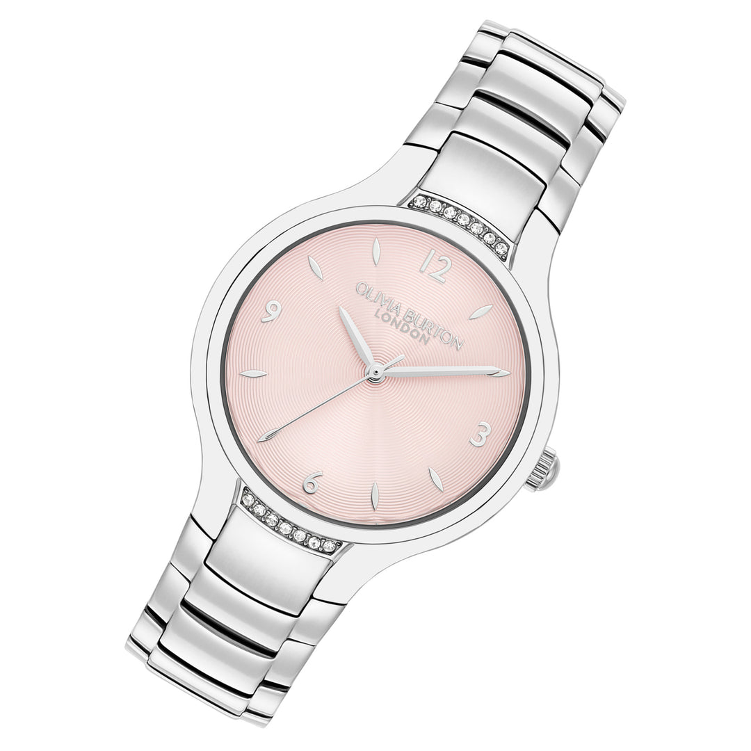 Olivia Burton Stainless Steel Light Blush Dial Women's Watch - 24000208