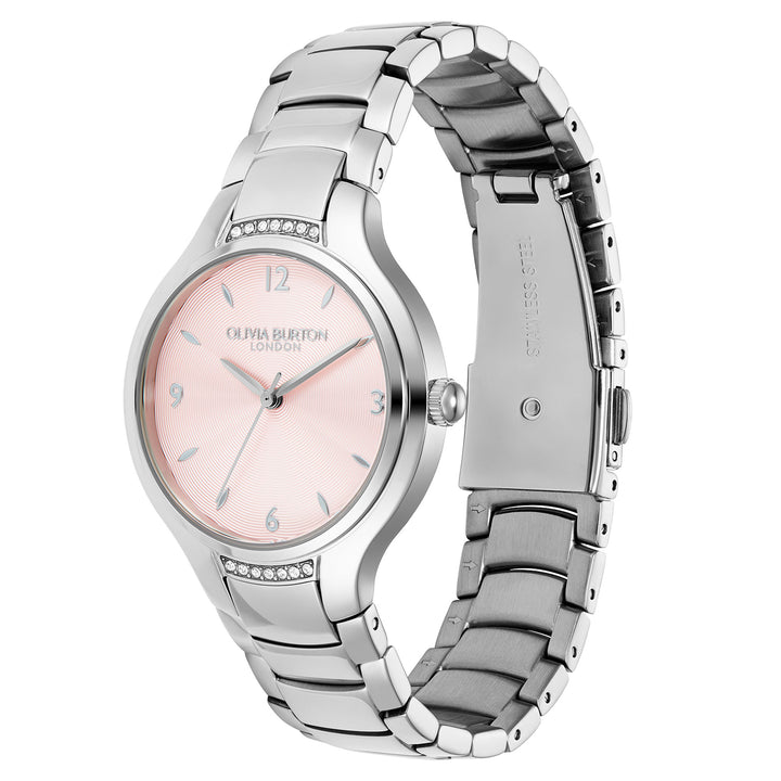 Olivia Burton Stainless Steel Light Blush Dial Women's Watch - 24000208