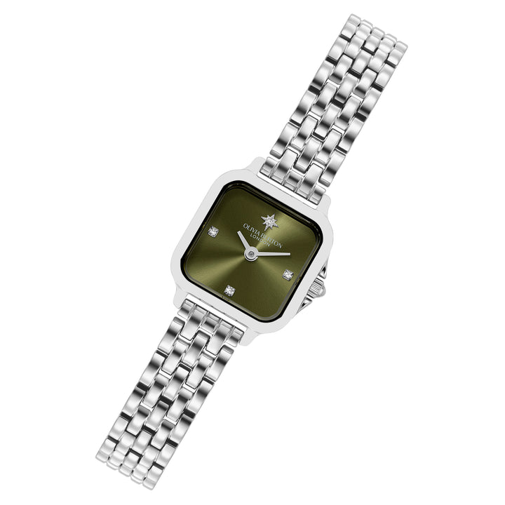 Olivia Burton Stainless Steel Sage Dial Women's Watch - 24000255