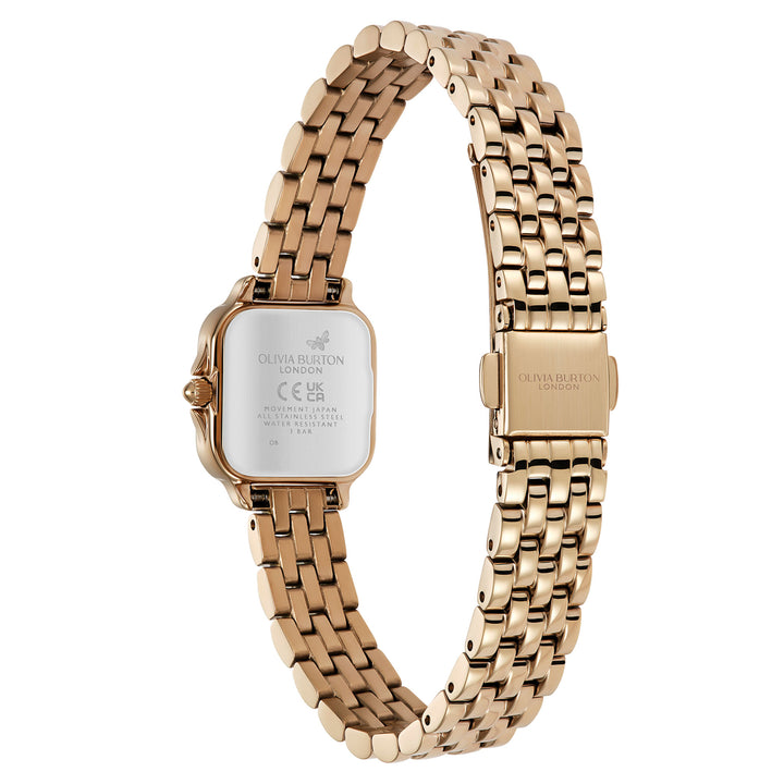 Olivia Burton Rose Gold Steel Earl Grey Dial Women's Watch - 24000256