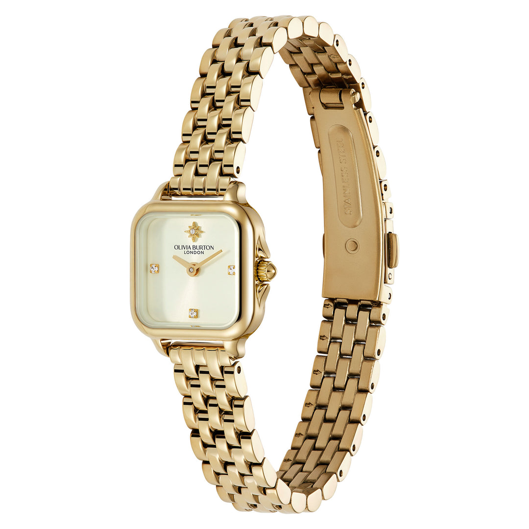 Olivia Burton Gold Steel Ivory Dial Women's Watch - 24000257