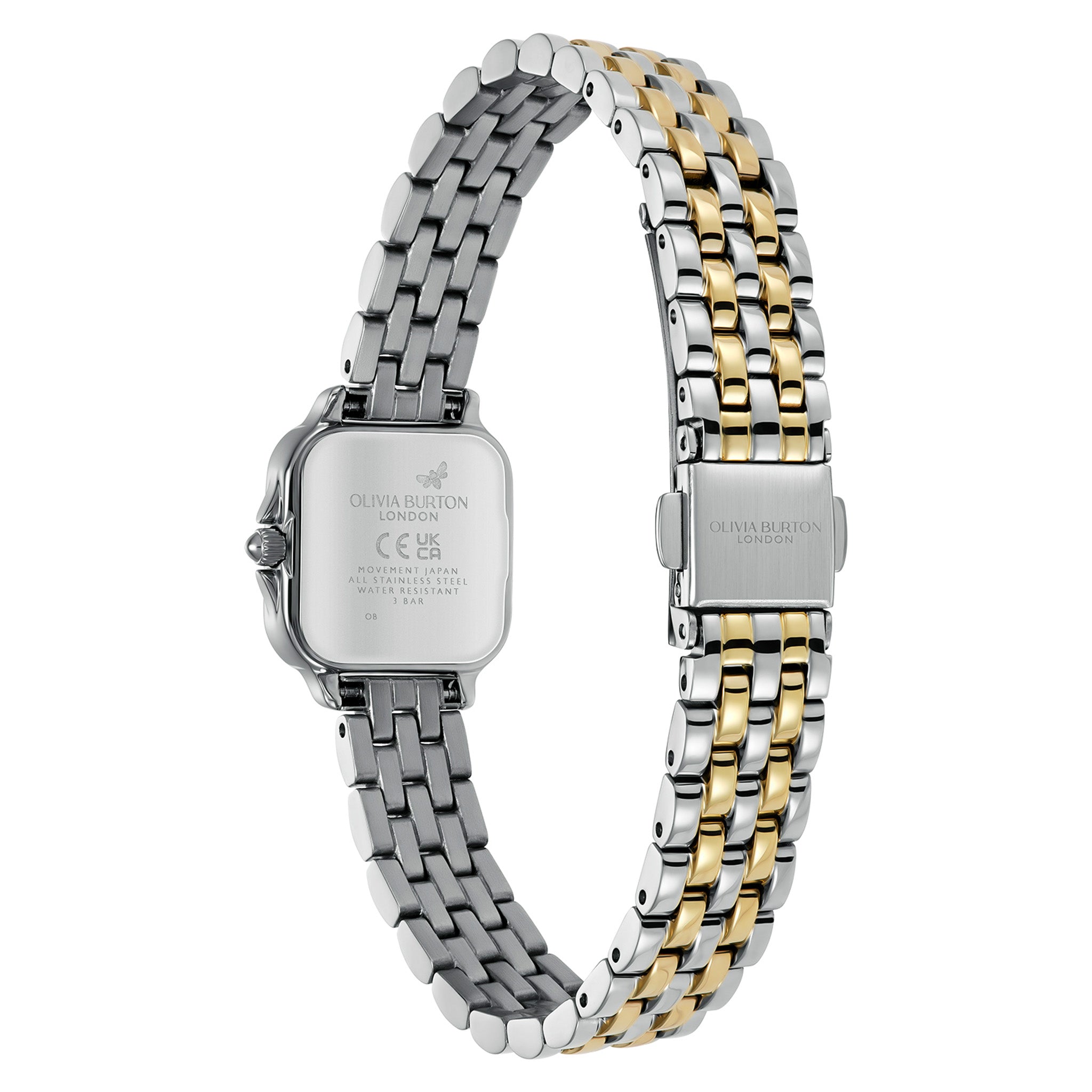 Olivia Burton Two-Tone Steel Chalk Blue Dial Women's Watch - 24000258